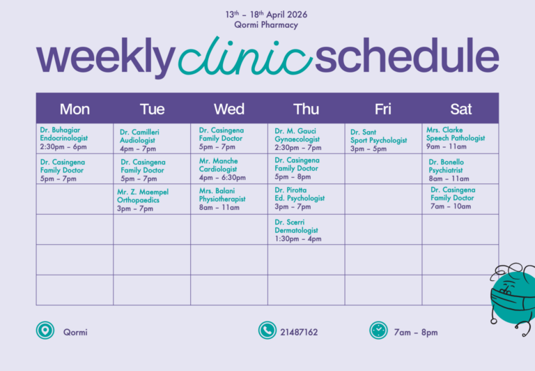 Qormi Weekly Schedule Wk15
